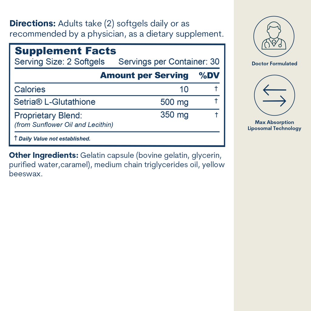 Liposomal Glutathione - Softgels (60 Count / 30 Servings)