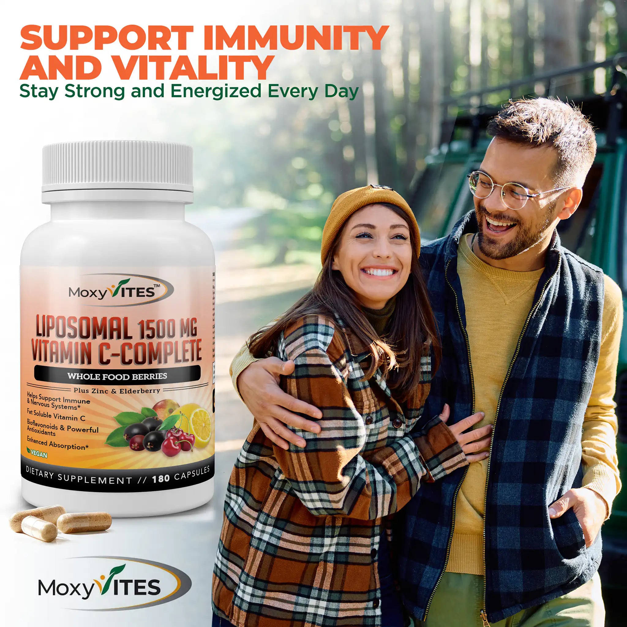 Liposomal Vitamin C with Zinc, Organic Elderberry